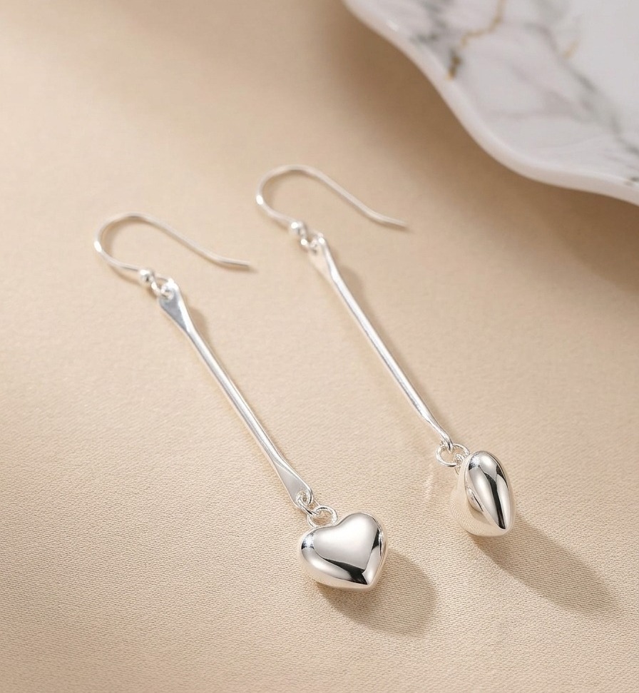 Aretes Largos "Corazón Esencial"