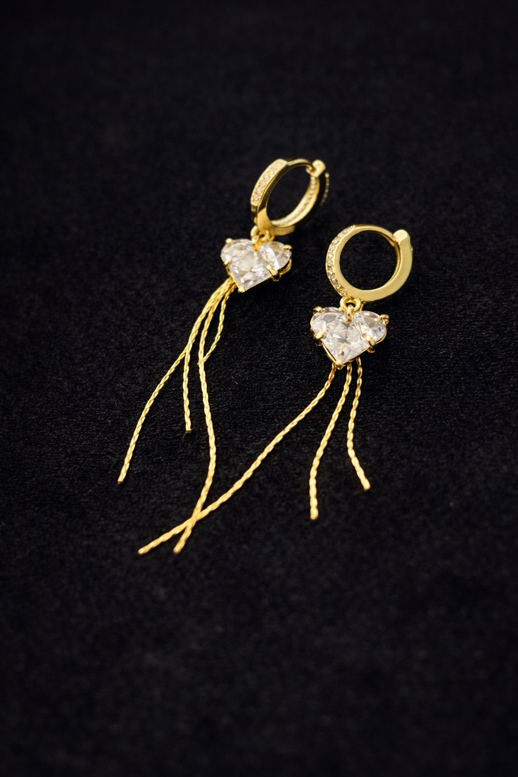 Aretes Cascabel "Crystal Heart"