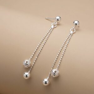 Aretes Colgantes "Llovizna de Plata"