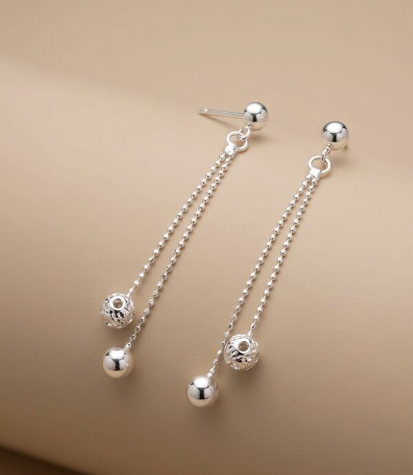 Aretes Colgantes "Llovizna de Plata"